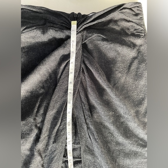 Charcoal Ruched Waist Zara Midi Skirt - Picture 3 of 7